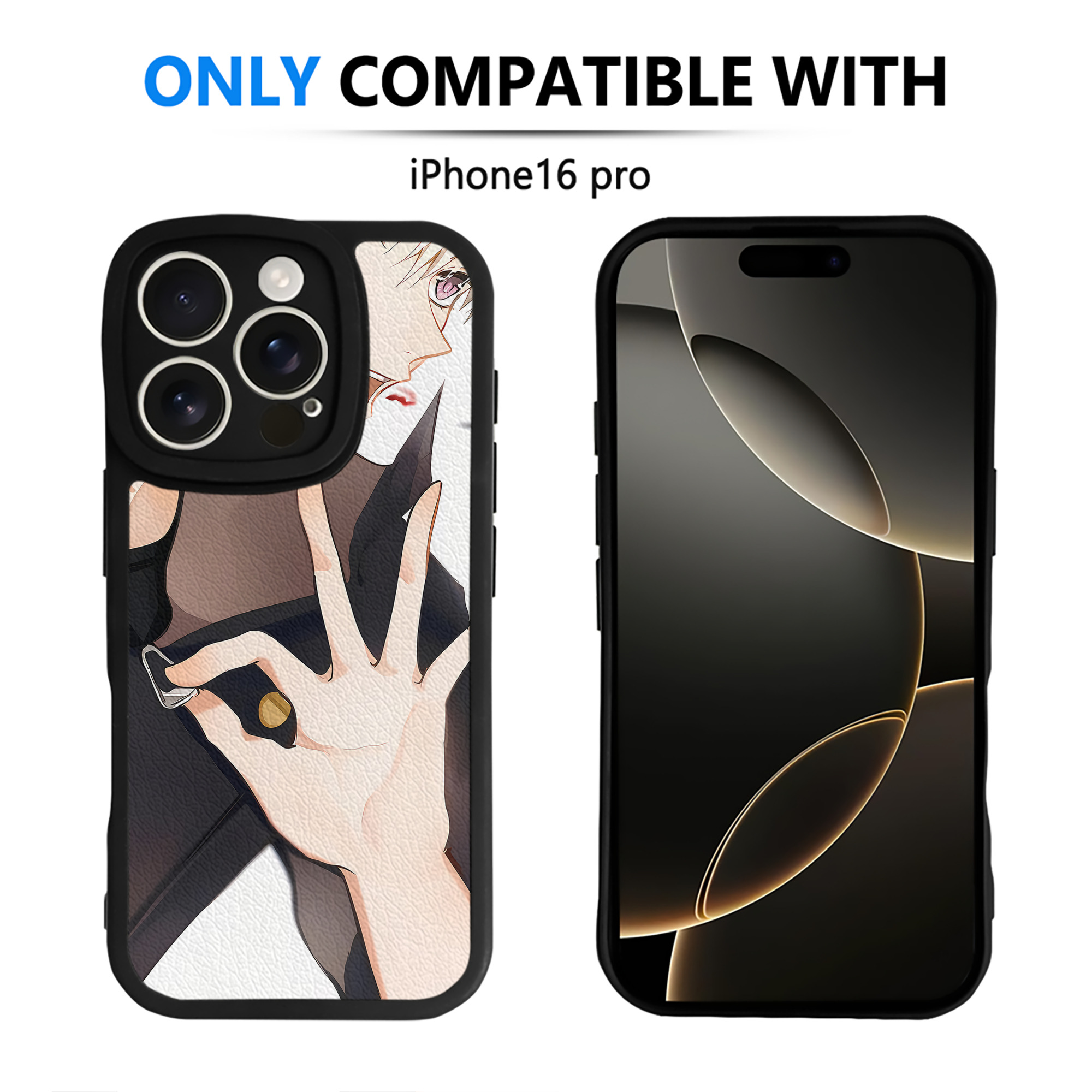 （画像用） 呪術廻戦 Jujutsu Kaisen 【iPhone 16シリーズ対応】シリコンスマホケース（レザー調） 材質：シリコン